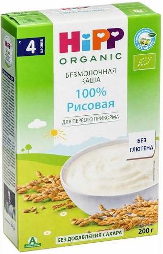 Хипп Каша безмолочная Рисовая 200г 