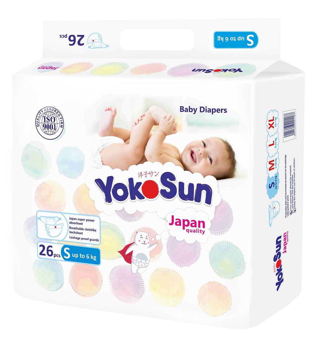 Подгузники для детей YOKOSUN S26 ( до 6 кг ) 26шт
