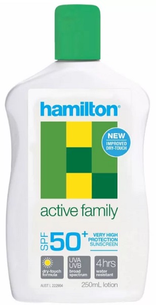 HAMILTON Active family солнцезащитный лосьон для лица SPF50+ 265 мл