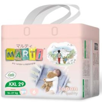 Подгузники трусики для детей MARTI XXL29 ( 16-27кг ) 29шт