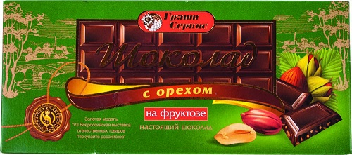 Грант сервис Шоколад с орехом на фруктозе 100г