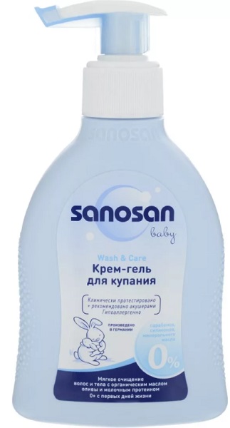 SANOSAN Baby Крем гель для купания и шампунь 200 мл