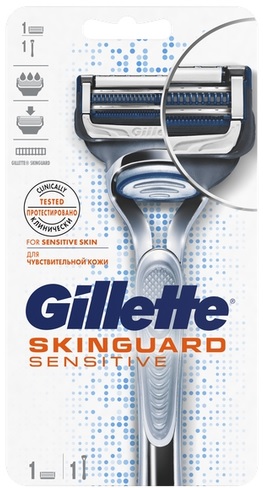 Станок бритвенный GILLETTE Skinguard Sensitive ( 1 кассета ) #