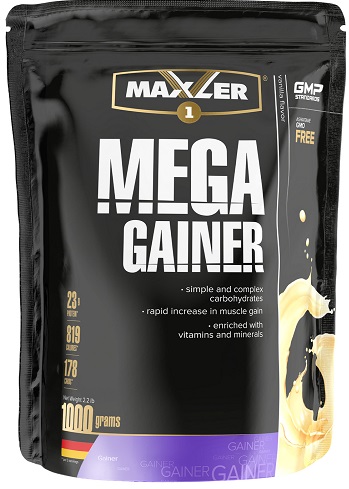 Maxler Mega Gainer 1000г Мега Гейнер Ваниль пакет