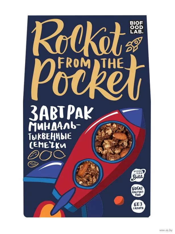 Rocket Pocket Готовый сухой завтрак гранола Миндаль- Тыквенные семечки270,0 Rocket Pocket