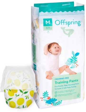 Offspring трусики подгузники для детей Лимоны M (6-11кг) 42 шт