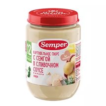 Semper Пюре Картофельное с семгой в слив. соусе 190г с 12 мес.