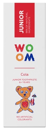 Зубная паста детская WOOM Junior Cola 6+ с ксилитом 50мл
