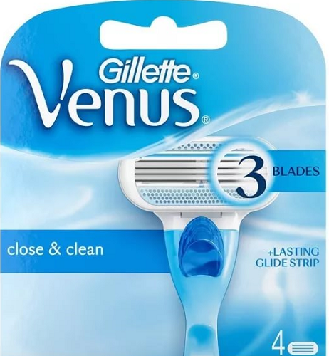 Кассеты сменные GILLETTE Venus Ciose & Clean ( 4 шт ) 81682942