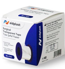 Хирургический пластырь 5м*5см прозрачный полиуретановый Aidplast V305