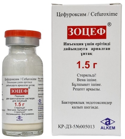 Зоцеф порошок 1,5 г №1 фл для пригот. раствора ( цефуроксим )