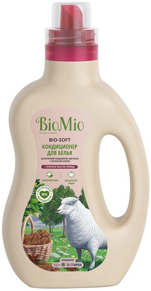 Bio Mio Кондиционер для белья 1 л с эфирным маслом Корицы
