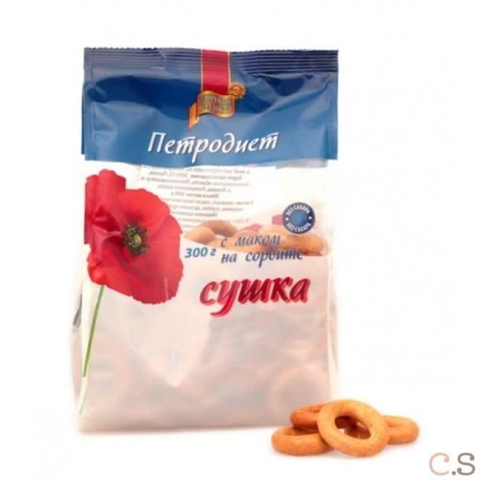 Петродиет  Сушка с маком на  сорбите 300,0