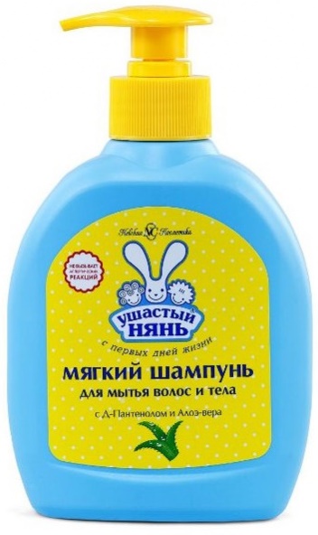 УШАСТЫЙ НЯНЬ Шампунь для волос и тела 300 мл с Пантенолом и  Алоэ Вера