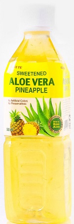 Lotte Напиток Алоэ вера Ананас с кусочками алоэ 0,5л с фруктозой