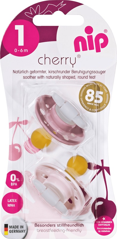 Соска-Пустышка Латекс NIP Cherry 0-6м ( 2 шт ) Girl