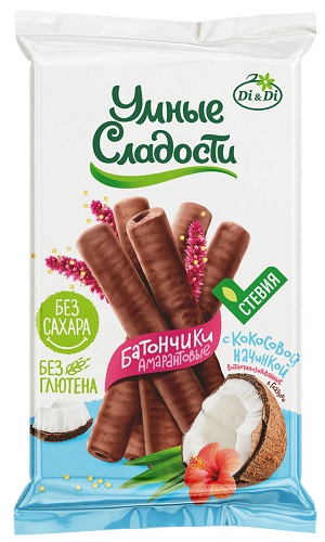 Di&Di Умные сладости Батончик Кокос 110г безглютеновый
