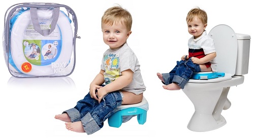 Горшок ROXY KIDS Handy Potty Дорожный горшок и насадка на унитаз 2в1 12м+ Голубой/Белый