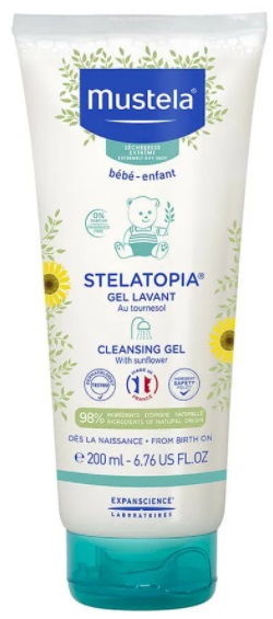 MUSTELA Stelatopia Гель для купания Очищающий 200мл