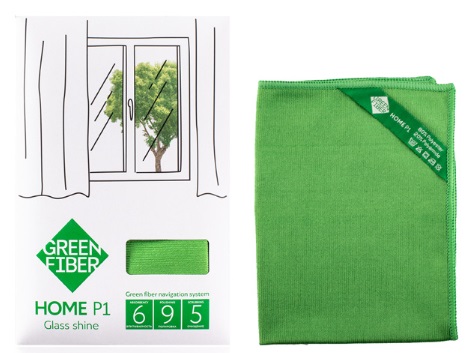 Home P1 glass shine Файбер для стекла зеленый арт.06007