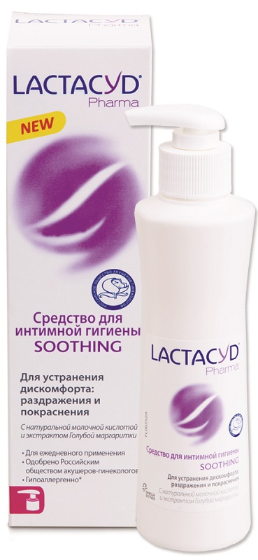 Лактацид Pharma Soothing 250 мл Смягчающее средство для интимной гигиены ALVOGEN #>