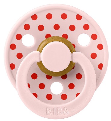 Пустышка латексная 6м+ Bibs Studio Colour Polka Small Anatomical Blossom-Candy Apple арт.21134277