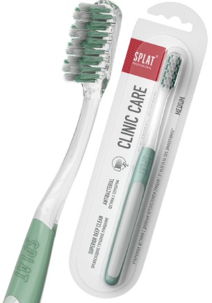 Зубная щетка SPLAT Clinic Care средняя оливковая