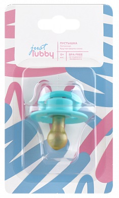 Соска-Пустышка Латекс JUST LUBBY 0м+ с круглым соском арт.23818