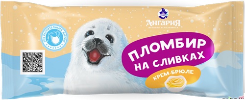 Ангария Мороженое Пломбир на сливках крем-брюле 15% 80г 
