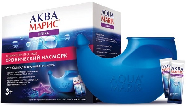 Аква Марис лейка + Аква Марис соль 30 саше для промывания слизистой носа #