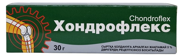 Хондрофлекс мазь 5% 30 гр   ( хондроитина сульфат натрия 50 мг )