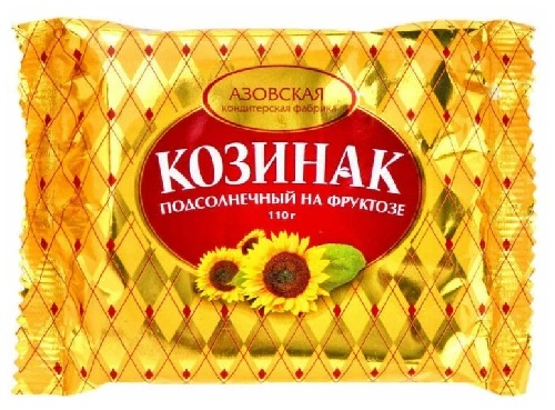 Козинак Подсолнечный на фруктозе 110г Азовская КФ