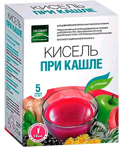 Леовит кисель при Кашле 20,0 №5 Россия (Упаковка)