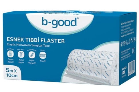 Хирургическая лента эластичная нетканая 5м*10см B-Good