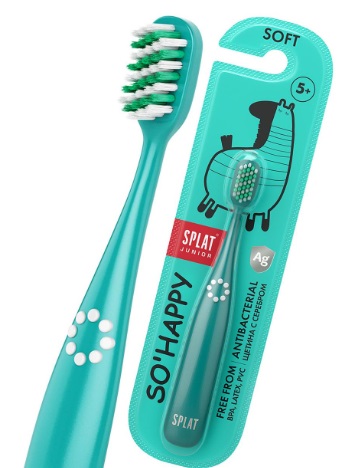 Зубная щетка SPLAT Junior 5+ Soft Детская бирюзовая