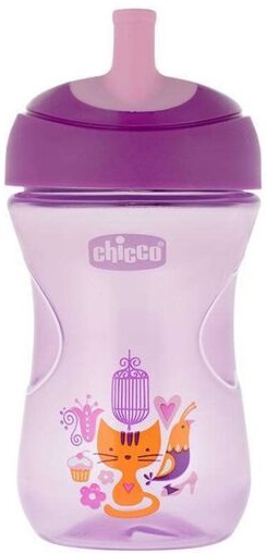 Поильник 12м+ CHICCO Advanced Cup 266мл Непроливайка фиолетовый