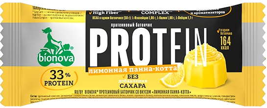 Bionova Батончик Протеиновый Лимонная панна-котта 50г