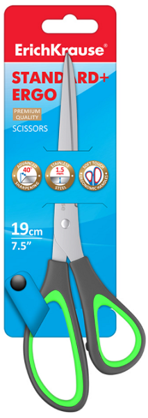 Ножницы ErichKrause Standart+Ergo 19 см арт.44886