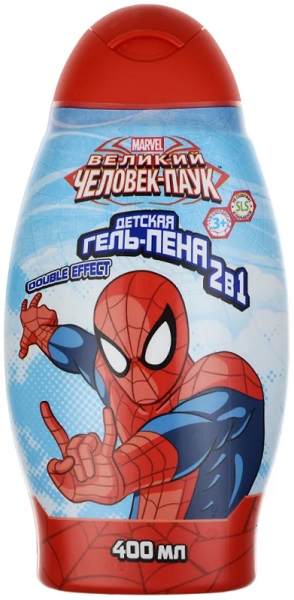 Детский гель пена Spider Man Double effect 400 мл
