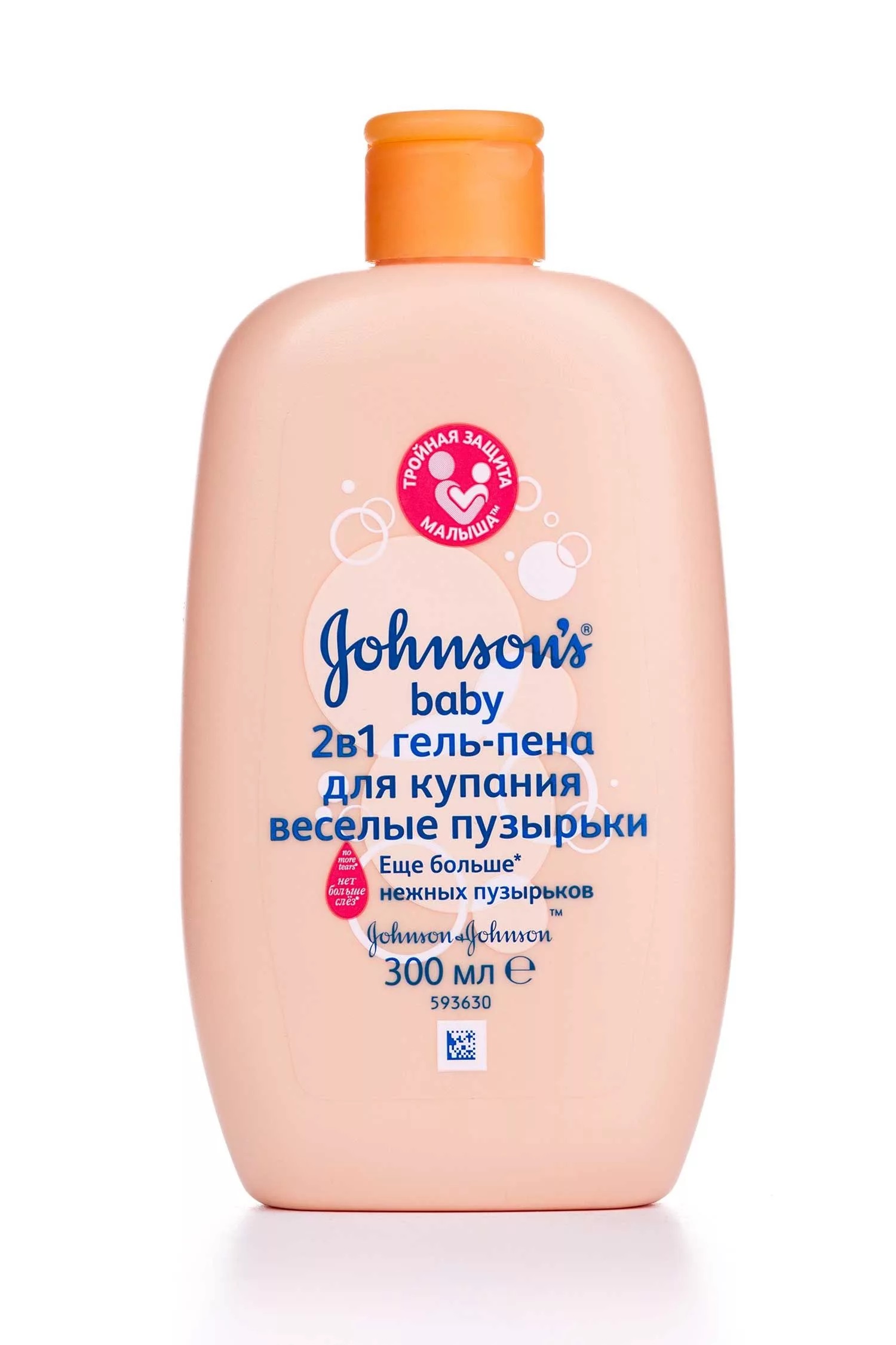 JOHNSON`S BABY Детская Гель-Пенка для купания 2в1 Веселые пузырьки 300мл