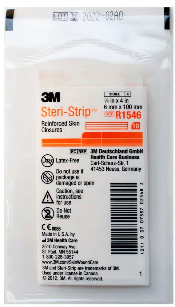 Стери-Стрип Пластырь 6mmx100mm (10шт) 3M STERI-STRIP R1546