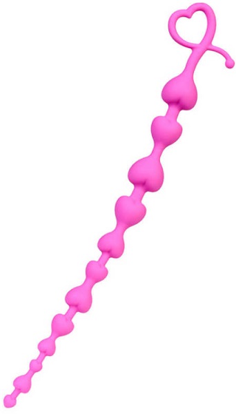 Анальная цепочка Todo by Toyfa Grape силикон розовая 34 см
