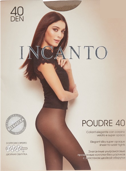 INCANTO коглготки POUDRE 40 Den Nero 2