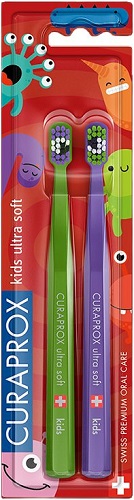Набор зубных щеток CURAPROX Ultrasoft Kids Duo Little Bacterias Edition 2шт