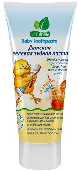 Dr TUTTELLE детская зубная гелевая паста со вкусом Колы 45 мл