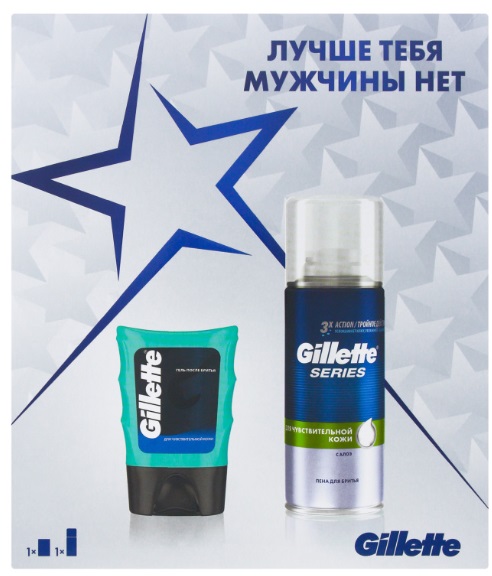 Подарочный набор GILLETTE Series пена для бритья и гель после бритья 81769232