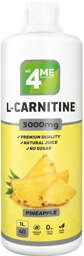 Л-Карнитин L-Carnitine concentrate 3000 1000мл Ананас 4me Nutrition  &