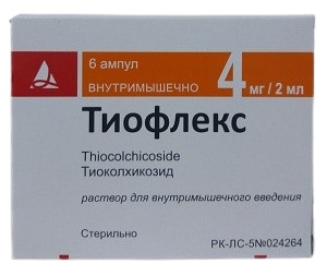 Тиофлекс ампулы 4 мг 2 мл №6 (тиоколхикозид) (Упаковка)