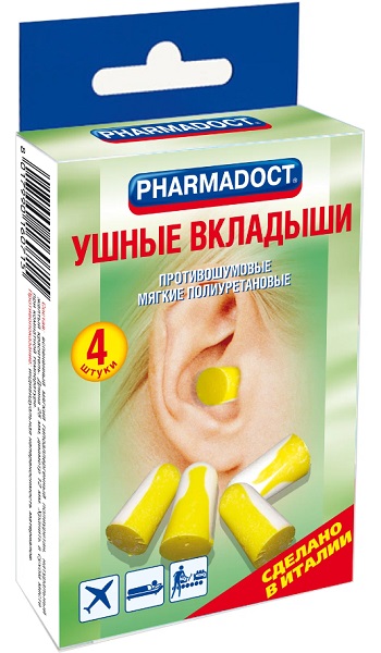 Беруши противошумные полиуретановые Pharmadoct 4шт