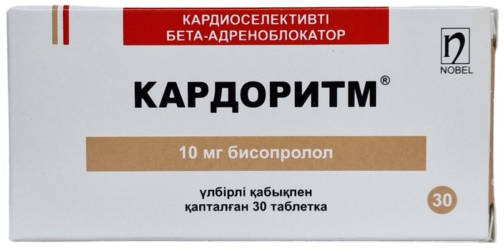 Кардоритм табл. 10 мг №30 ( бисопролол ) (Упаковка)